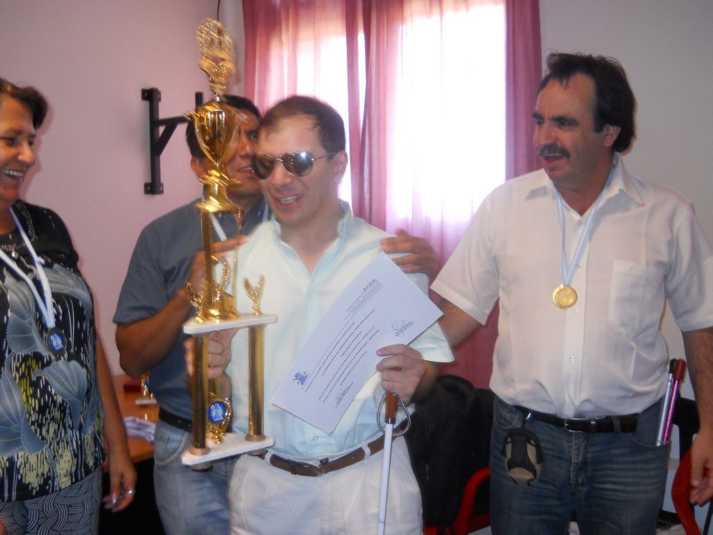 Jose Luis Lopez gano el torneo de ajedrez para ciegos